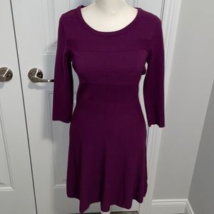 Worthington plum A-line sweater dress
